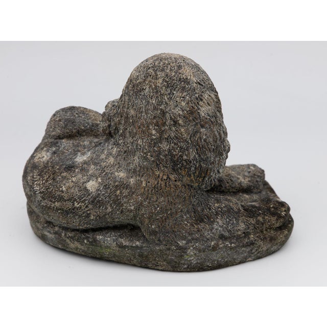 1960s Reconstituted Stone Dog Spaniel Garden Ornament, England 20th Century For Sale - Image 5 of 8