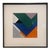 1964, Heinrich Gisler (1918-2011), Mid Century Modern Geometric Tempura Painting on Paper, Signed, Framed For Sale