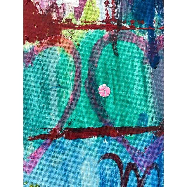 Abstract Painting on Canvas Board Invincible Hearts II For Sale - Image 4 of 5