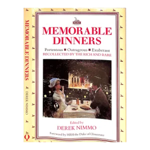 "Memorable Dinners" 1991 Nimmo, Derek [Edited By]