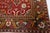 Textile Authentic Indian Agra Bold Red Handmade Wool Carpet For Sale - Image 7 of 8