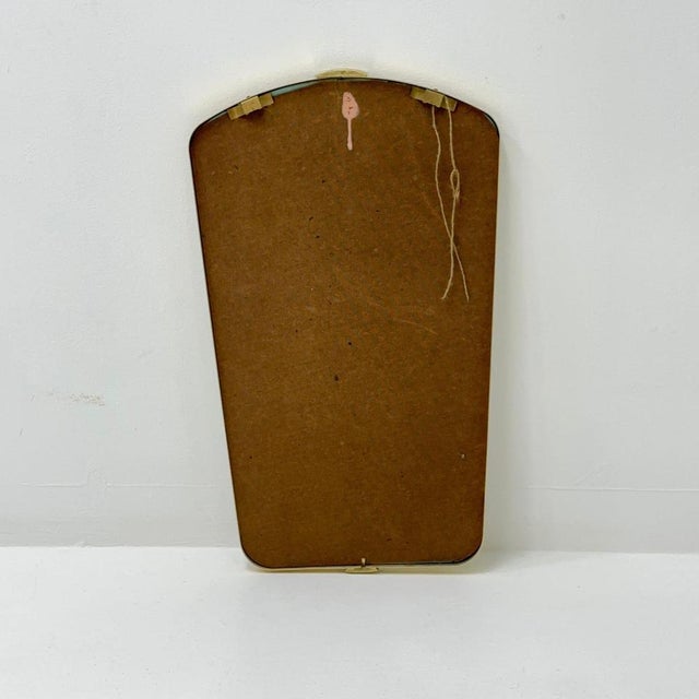 Mid-Century German Asymmetric Brass Wall Mirror, 1960s For Sale - Image 10 of 11