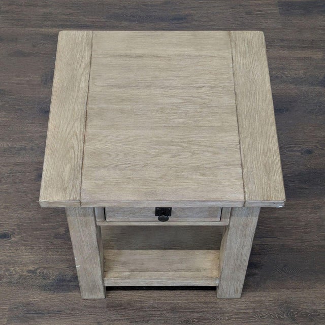 Crafted of kiln dried solid poplar and veneers in a Seadrift finish. Brand: Pottery Barn. Original Price: $809. Dimensions...