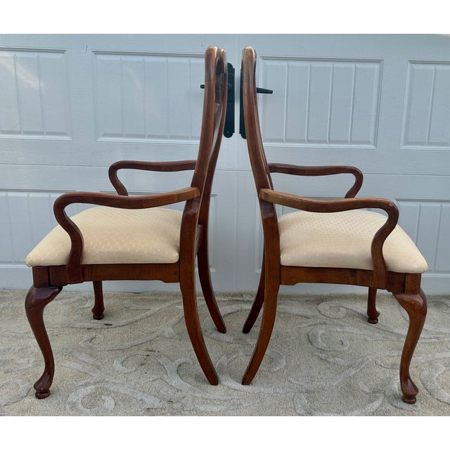 Vtg. American Drew Set of Six Queen Anne Style Dining Chairs For Sale In Philadelphia - Image 6 of 15