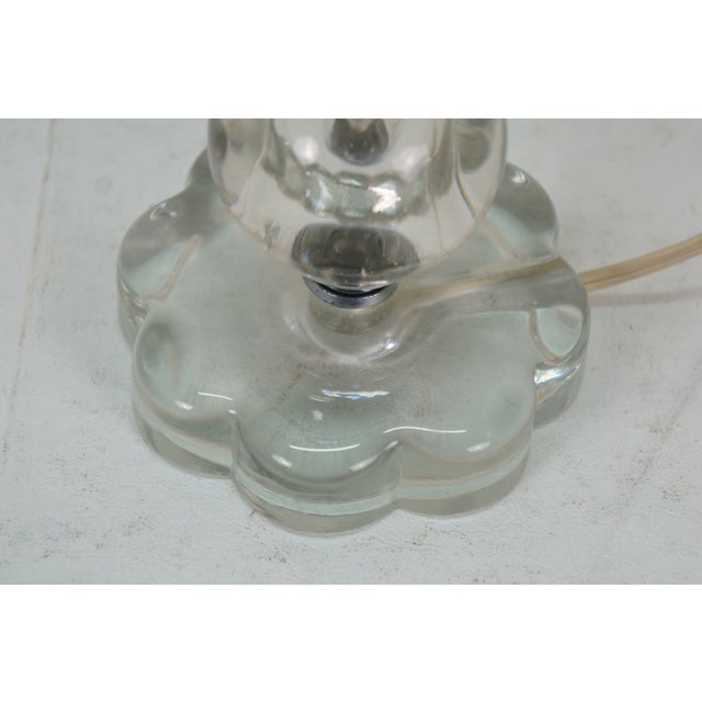 Mid 20th Century Hollywood Regency Stacked Crystal Prism Vanity Boudoir Lamps 11" For Sale - Image 12 of 13