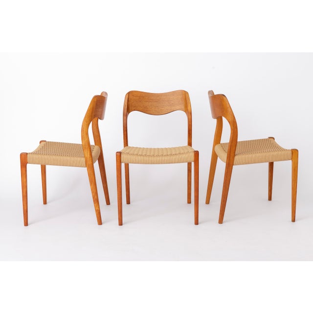 Set of 6 Niels Otto Møller Chairs — Model 71 in Teak Designed in 1951, Model 71 was one of Niels Otto Møller’s earliest...