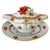 Herend Chinese Bouquet Rust Gravy Boat With Attached Plate & Lid and Rose Finial For Sale - Image 11 of 14