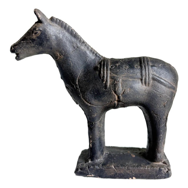 1960s Chinese Terra Cotta Warrior Horse Statue For Sale