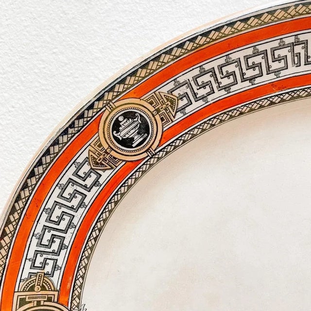 English 19th Century Antique English Staffordshire Oval Earthenware Platter For Sale - Image 3 of 10