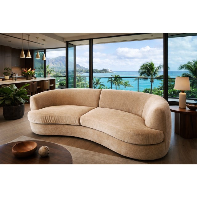 DesignXQ Scarlet Curved Sofa For Sale - Image 9 of 9