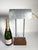 Contemporary 20th Century Minimalist Table Lamp with Aluminium Shade and Wooden Base, France For Sale - Image 3 of 14
