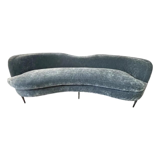 Vincent Modern Curved Upholstered Sofa For Sale