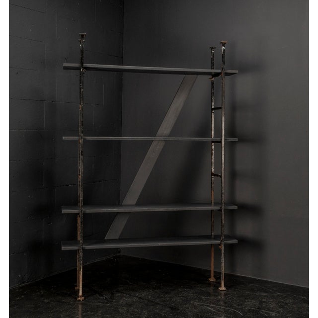 Architects Metal and Wood Shelf, 1920s For Sale - Image 13 of 18