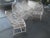 Wood Vintage McGuire Bamboo 5 Piece Cracked Ice Dining Set For Sale - Image 7 of 13