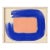 Abstract Blush Pink & Cobalt Blue Art Print, Emily Keating Snyder, 30 X 38 Print in Wood Frame For Sale