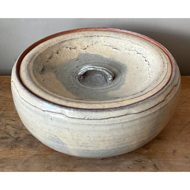 Vintage Boho Original Studio Pottery Lidded Bowl For Sale - Image 4 of 12