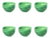 Delphine 6-Piece Set Glass Bowls, Multi Green For Sale