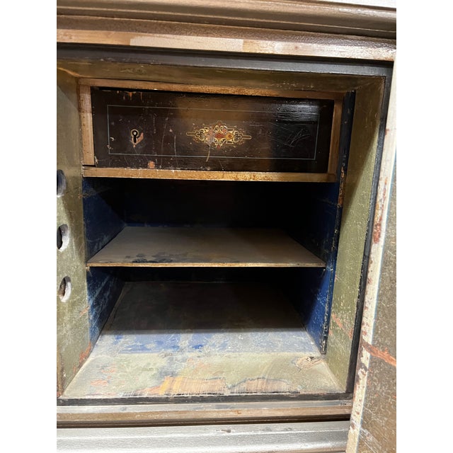 Wood Vintage Safe in the Desk For Sale - Image 7 of 8