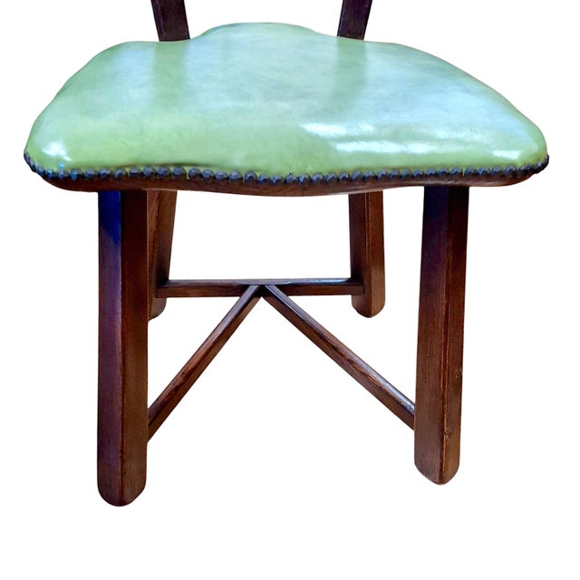 Burnt Umber “Viking Oak” Dining Set, a Table With Eight “Horse Head” Chairs For Sale - Image 8 of 13