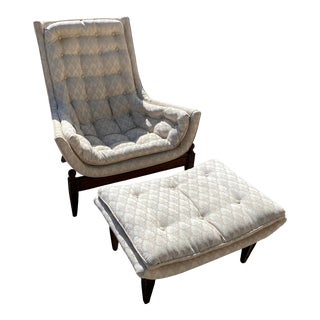 Adrian Pearsall Mid-Century Modern Chairs and Ottoman For Sale