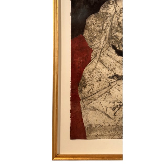 1970s Antoni Clavé (Spanish, 1913–2005) Float-Mounted Textured Abstract Etching 60/75 For Sale - Image 4 of 14
