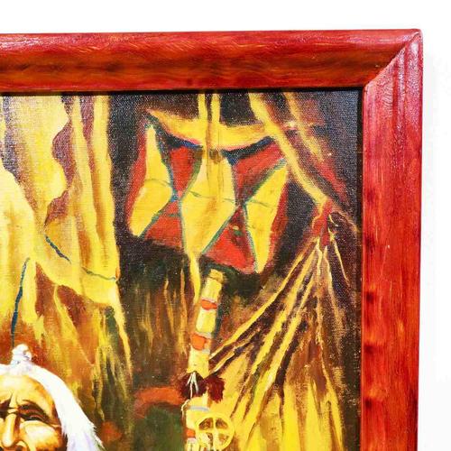 Reinhold, Indian Chief Holy Man of the Blackfeet, 2000s, Oil on Canvas For Sale - Image 6 of 9