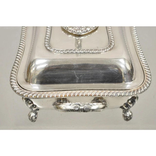 Silver Antique English Victorian Sheffield Silver Plated Lidded Warmer Serving Platter For Sale - Image 8 of 12