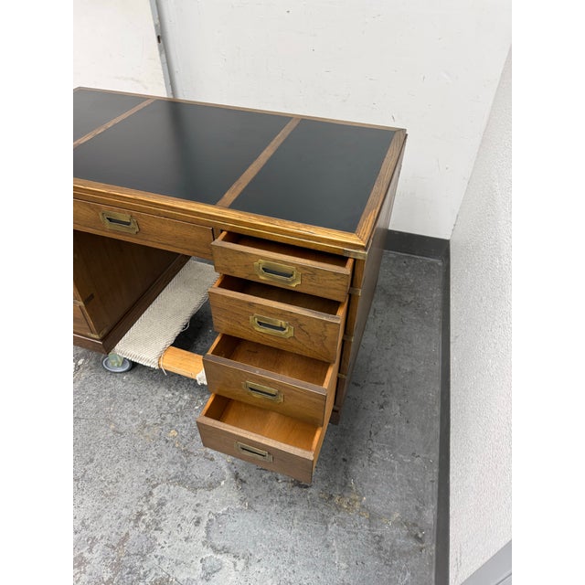 Campaign Circa 1970's Sligh Furniture Campaign Desk For Sale - Image 3 of 12