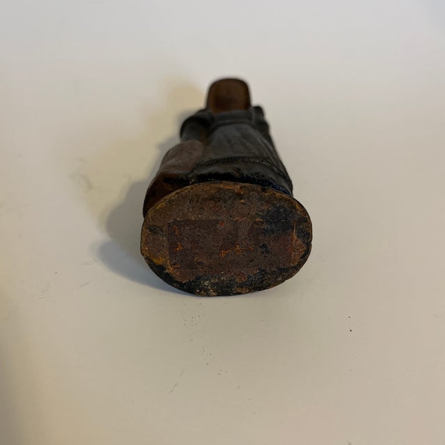 Early 20th Century Early 20th Century Miniature Iron Female Figure For Sale - Image 5 of 7