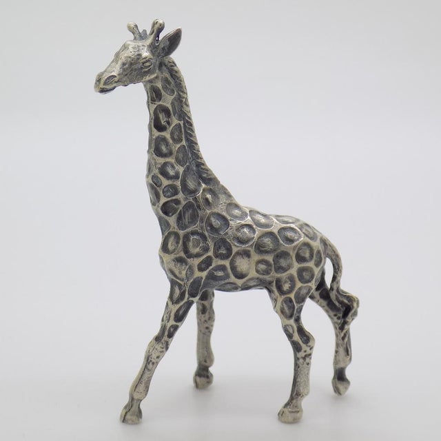 Vintage Italian Silver Giraffe Figurine, 1970s For Sale - Image 11 of 11