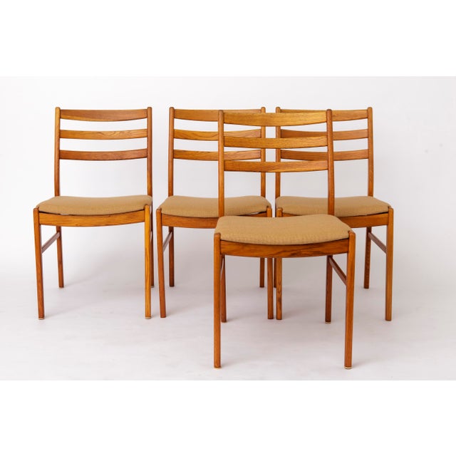 Vintage Swedish Oak Chairs by Alb Johansson & Söner, 1960s, Set of 4 For Sale - Image 10 of 10
