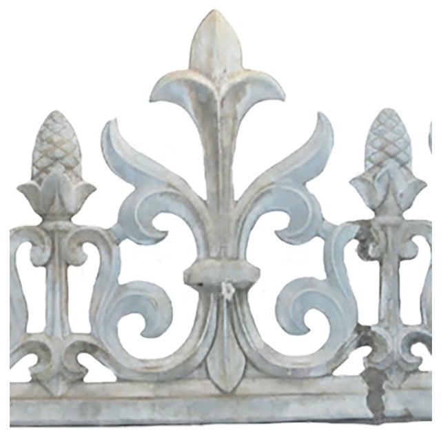 18th C. zinc architectural fragment from a chateau's decorative trim known as "epi de faitage" or roof ridge cresting....