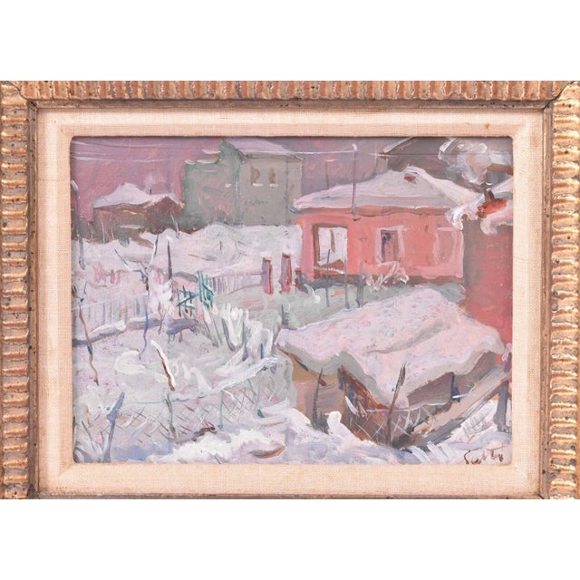 Up for sale is a wonderful vintage original Ugo Setti oil painting titled Winter in Italy. The painting is done on board,...
