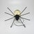 Metal Iron and Murano Amber Glass Spider Wall Lamp, 1960s For Sale - Image 7 of 10