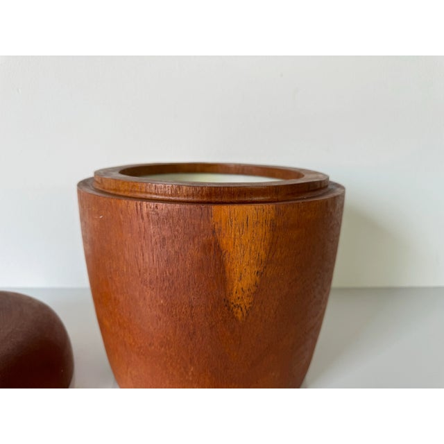 Brown Mid-Century Danish Modern Teak Wood Ice Bucket For Sale - Image 8 of 11