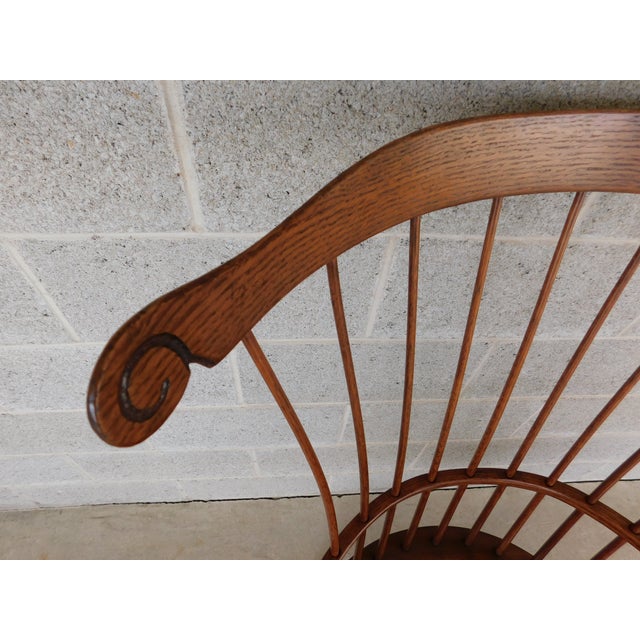 Custom Hand Made Pennsylvania Comb Back Swivel Windsor Armchair For Sale - Image 14 of 18