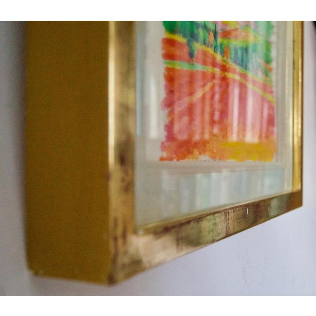 Provence, Early 21st Century, Oil Pastel of Landscape France by K.B. Hancock, 2000s For Sale - Image 3 of 4