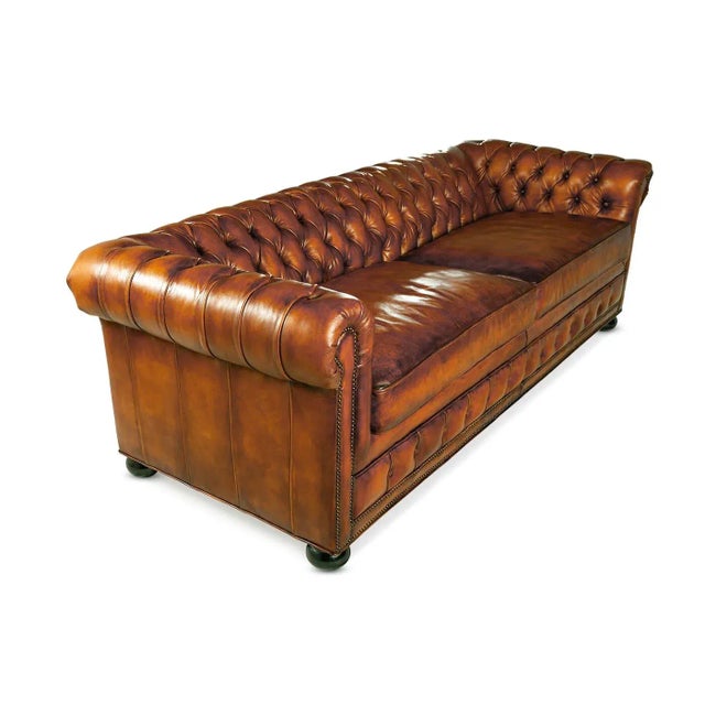 Not Yet Made - Made To Order Contemporary Chesterfield Leather Sofa For Sale - Image 5 of 9