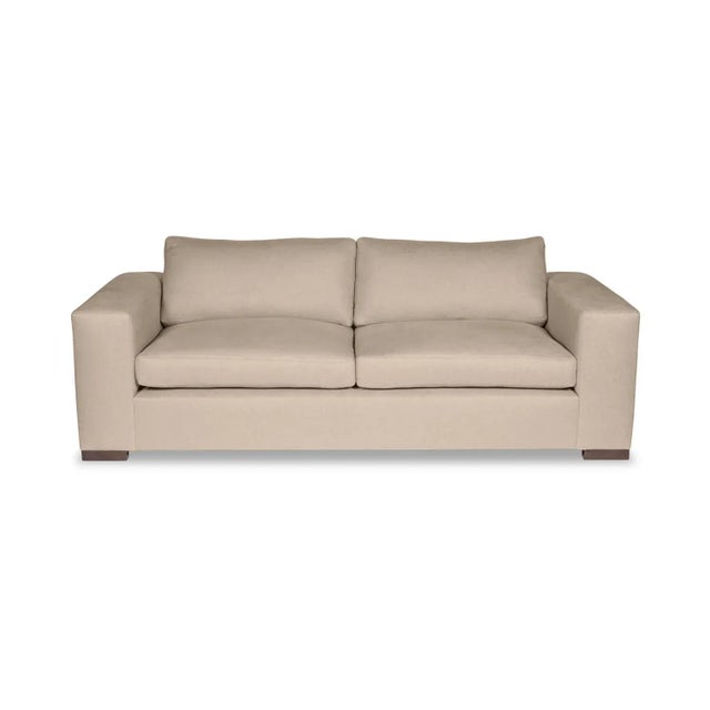 Textile Moss Home Hov Sofa 96", Safari Oatmeal For Sale - Image 7 of 7