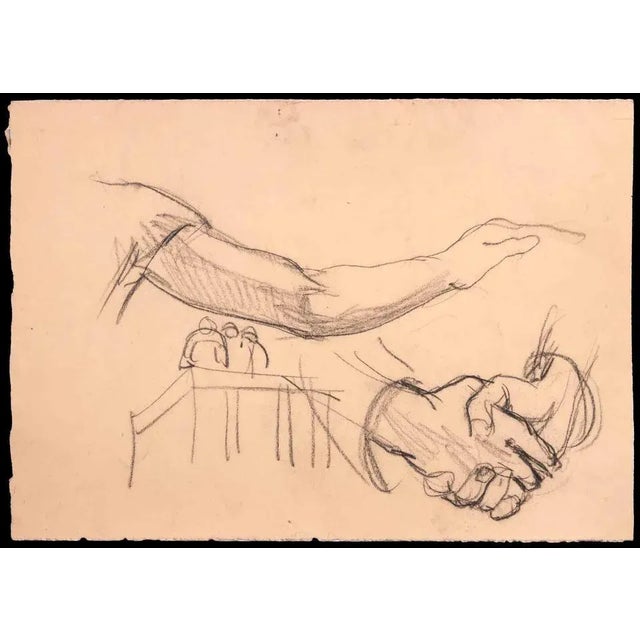 Mid-Century Modern The Sketch, Original Drawing, Mid 20th-Century For Sale - Image 3 of 3