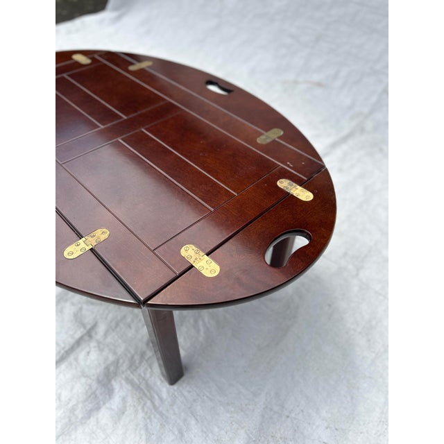 90's the Bombay Company Chippendale Mahogany Butler Coffee Table/Tray For Sale In New York - Image 6 of 8