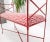 Red Circa 1960s Wrought Iron Window Bench Fully Restored New Red Lacquer Upholstery For Sale - Image 8 of 13