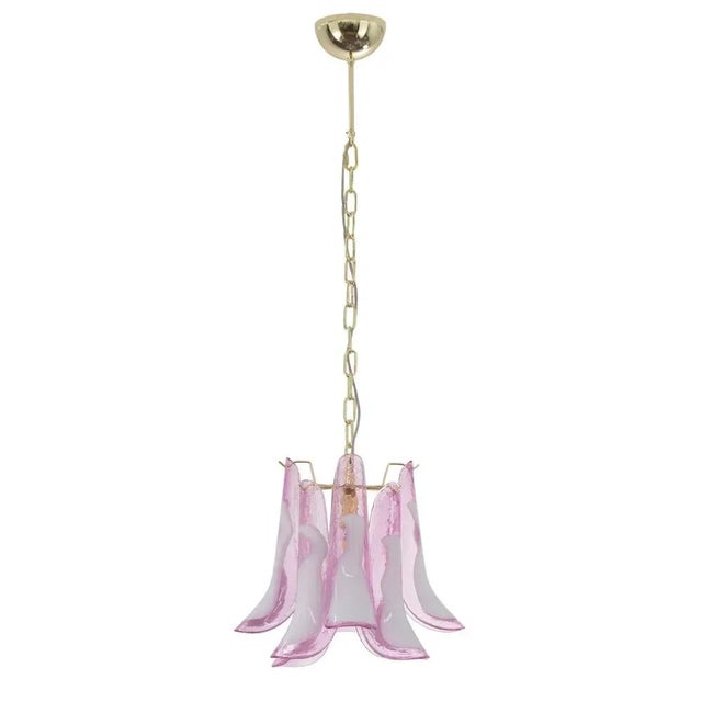 Petal Ceiling Lamp in Murano Glass Glass Color and White, 1990s For Sale - Image 11 of 11