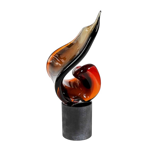 Italian Handmade Murano Glass Sculpture by Romano Dona, 1980s For Sale - Image 9 of 9