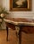 Wood Italian Parquetry Inlaid Tray Table With Painted Figural Panel and Removable Glass Top Late 19th Century For Sale - Image 7 of 9