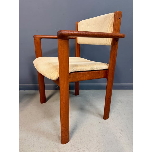 Wood Set of Six Scandinavian Modern Teak Stacking Armchairs, Denmark or Norway, 1970s For Sale - Image 7 of 13