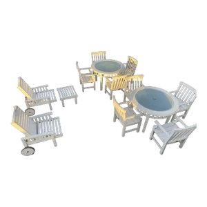2010s Weatherend Estate "Signature Slatted" Outdoor Teak Furniture Set - 13 Pieces