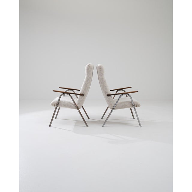 20th Century Central European Modern Armchairs, a Pair For Sale - Image 4 of 13