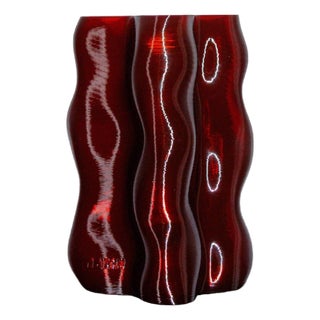 Medium Amber Magma Vase by Mana For Sale