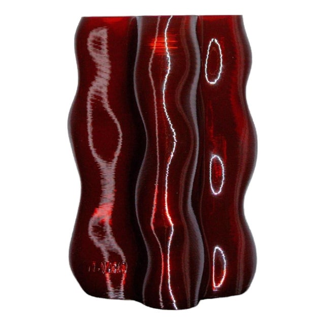 Medium Amber Magma Vase by Mana For Sale